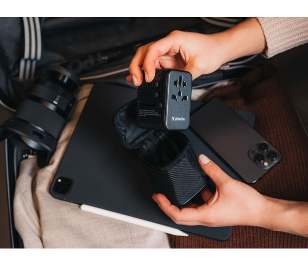 Verbatim Uniwersalny adapter podróżny UTA-05 GaN III USB-C PD 65W QC - 1206081 - zdjęcie 4